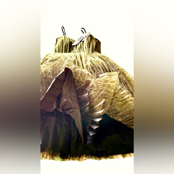 Marc byMarcJacobs NWT$1298. Retail Metallic Gold Dress Fit & Flare La… - Picture 17 of 17